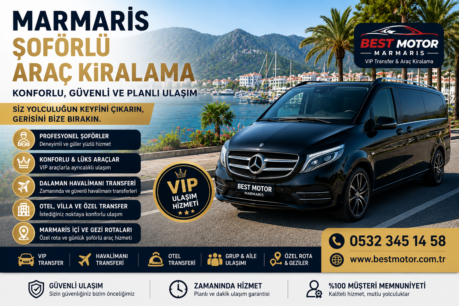 Marmaris Şoförlü Araç Kiralama